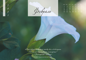 Календарь "Цветы Земли"-Февраль'21